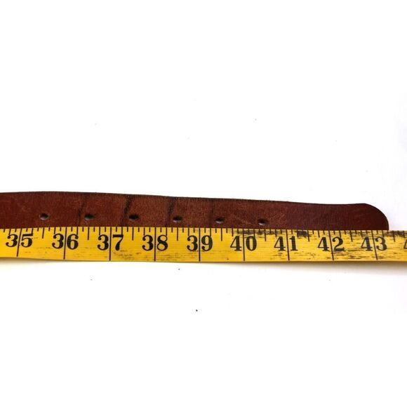 Levi's SADDLE BROWN GENUINE LEATHER 1.25"Wd CASUAL DRESS MEN'S BELT Sz 38/95 (8M - Picture 10 of 12